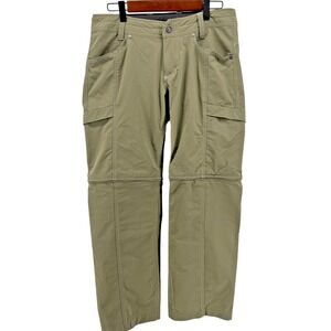 Kuhl Convertible Zip Off Hiking Pants/Shorts Womens 6 Tan Cropped